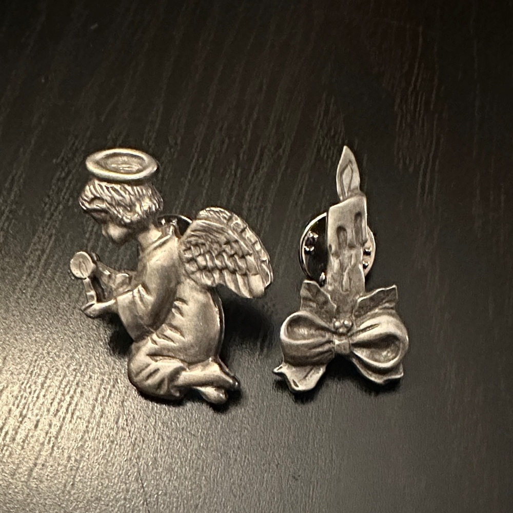 Vintage Lindsay Claire Pewter Lapel Pins